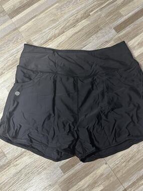 Gradual Womens Black High Waisted Running Athletic Shorts